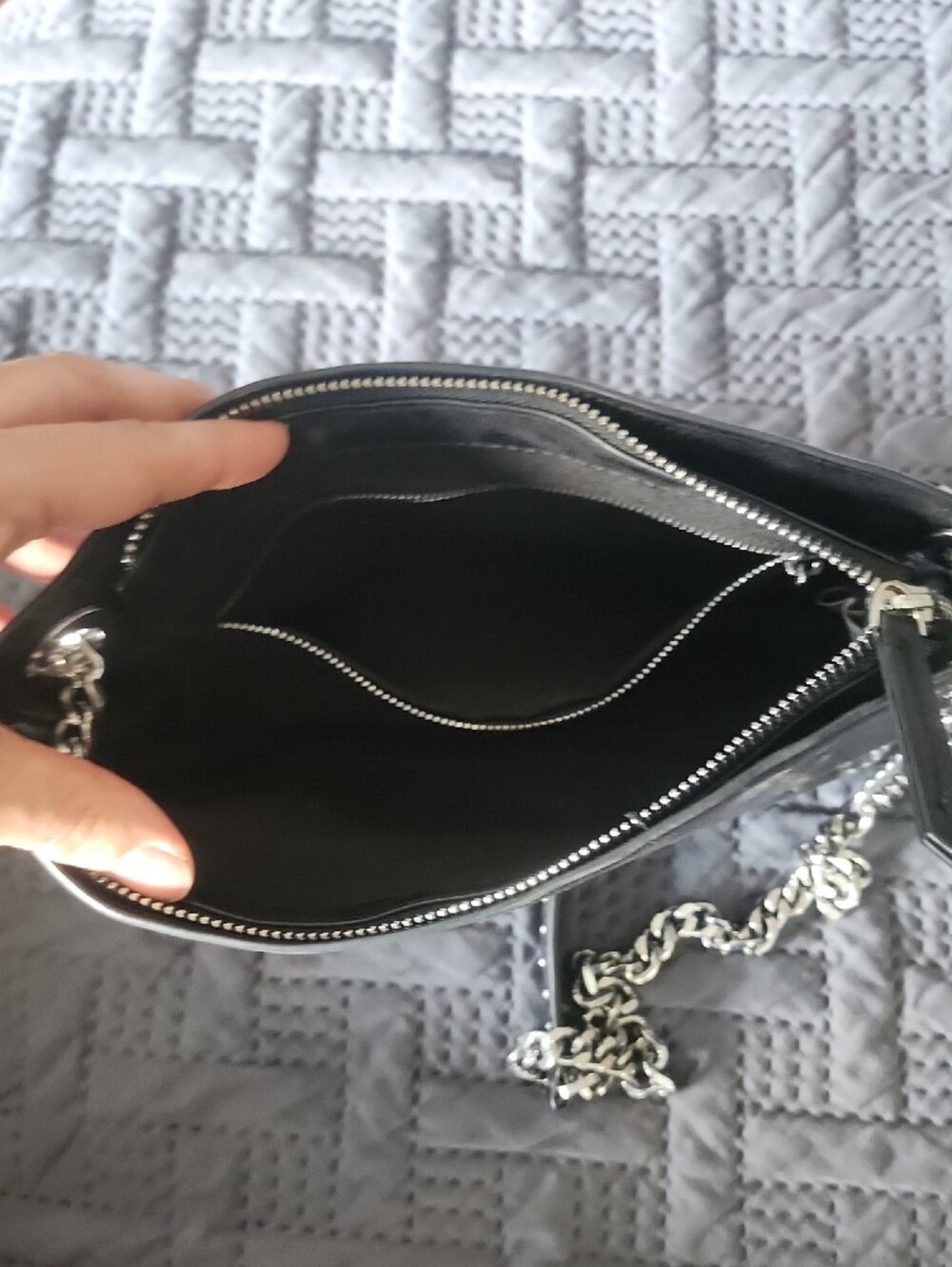 Zara Black Studded Chain-Handle Shoulder Bag - Picture 8 of 12